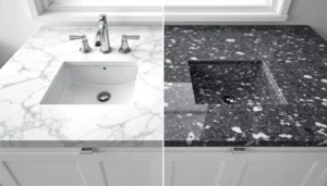 Mármol o granito para baño: cuál es mejor opción